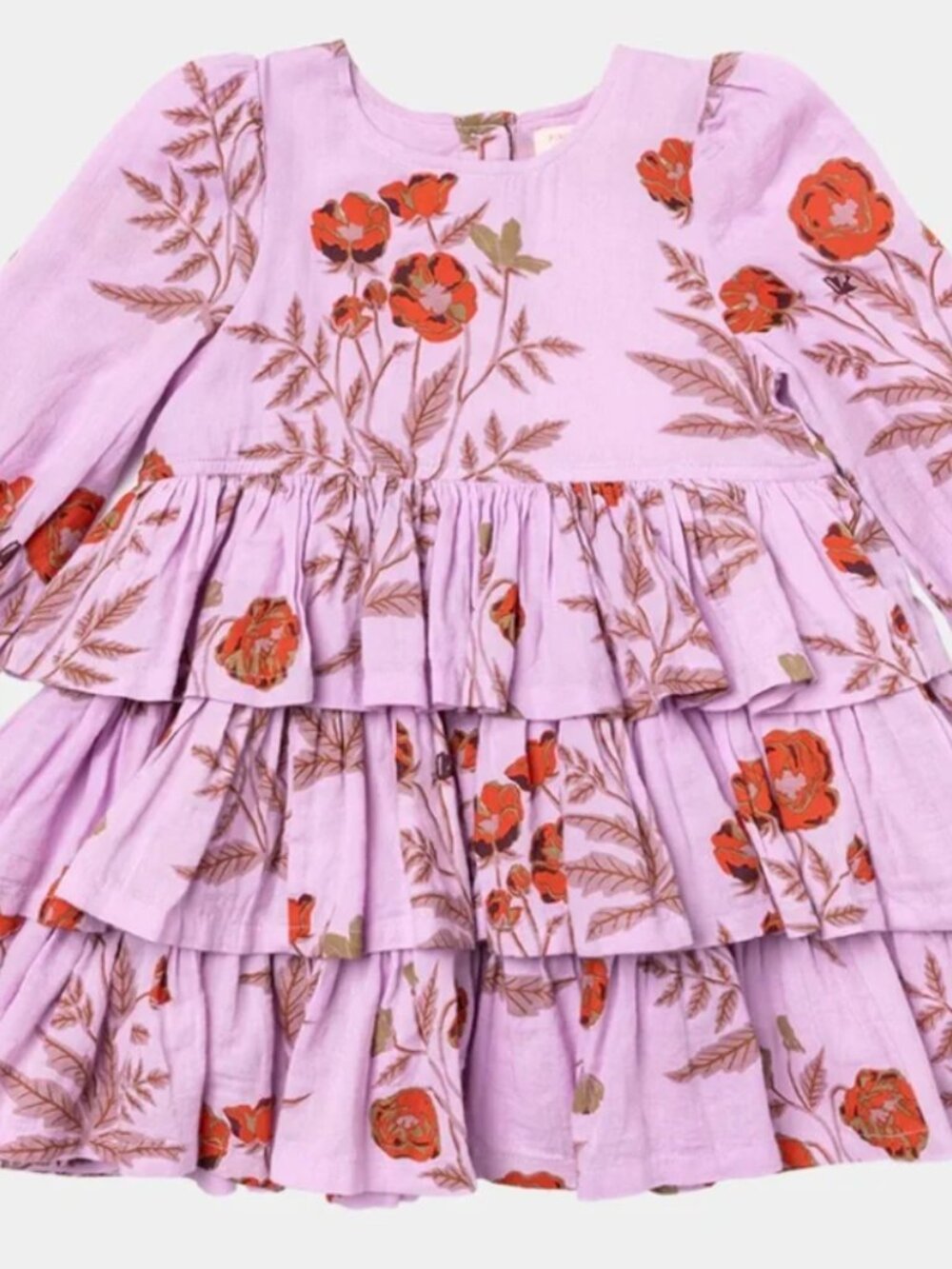 Pink Chicken Lavender Floral Tiered Dress
